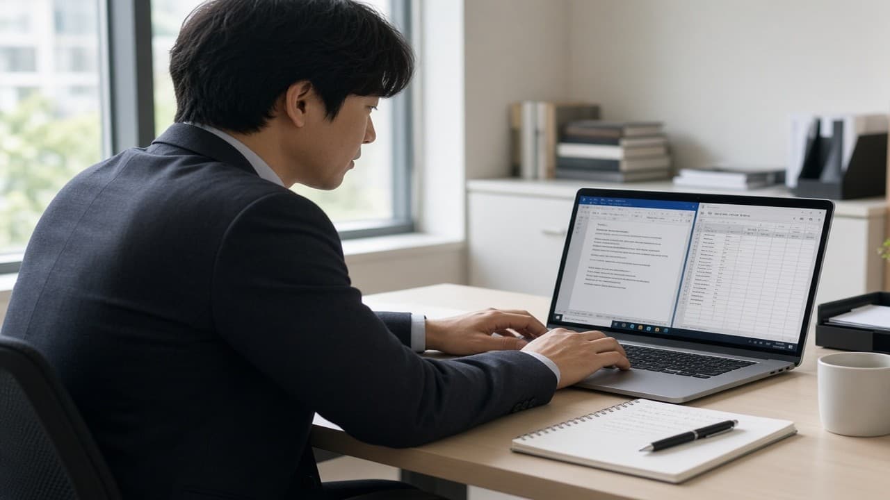 AI로 일하기 — 회의록·메일·엑셀 7가지 (회사에서 쓸 때) — 장면 1