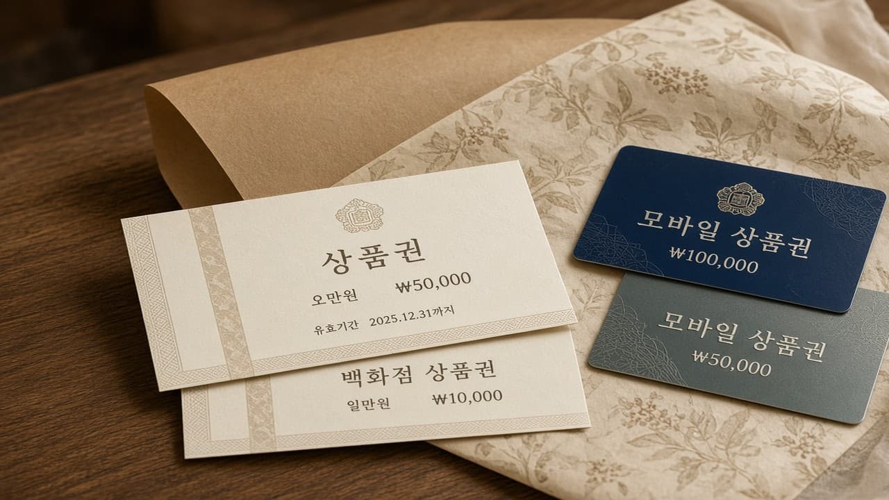 명절 선물·상품권 — 유효기간·환불·분실 — 장면 1