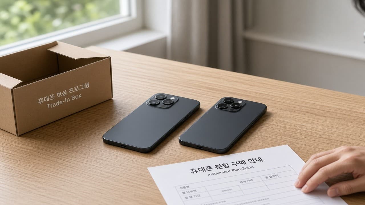 가을 스마트폰 — 보상판매·할부·자급제 비교 — 장면 1