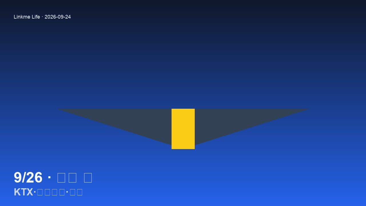 9/26(토) 귀경 전 — KTX·고속도로·공항 혼잡