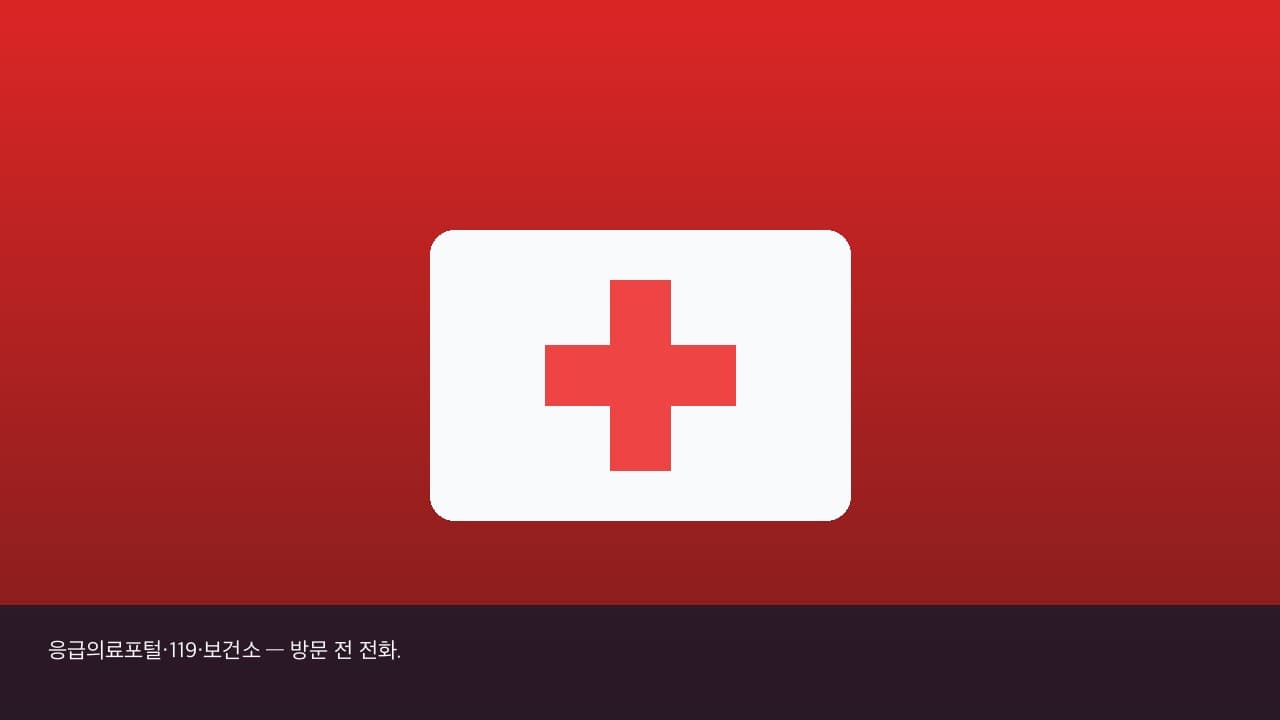 추석 당일 문 여는 병원·약국 — 찾는 순서 삽화 1