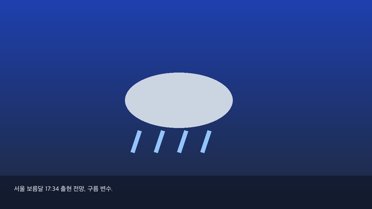 9/25 추석 날씨 — 비·보름달·빗길 한눈에 삽화 2