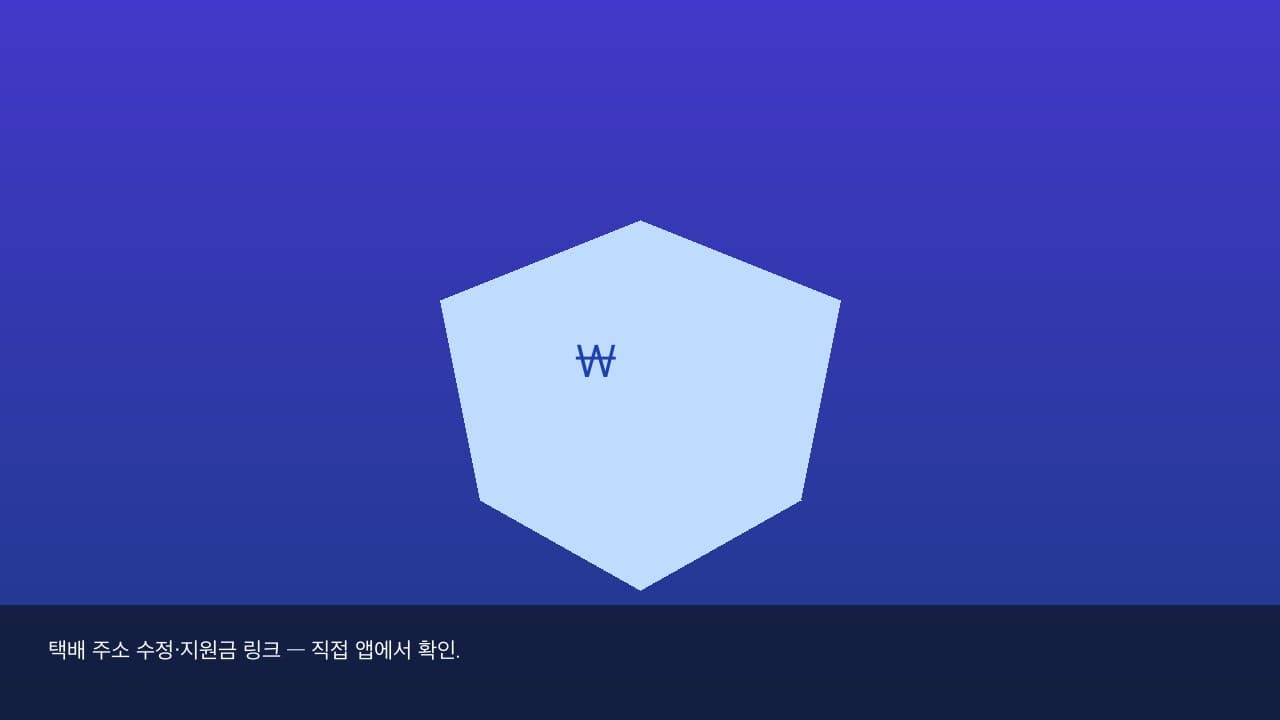 명절 금융사기 — 택배·지원금·가족 송금 스미싱 삽화 1