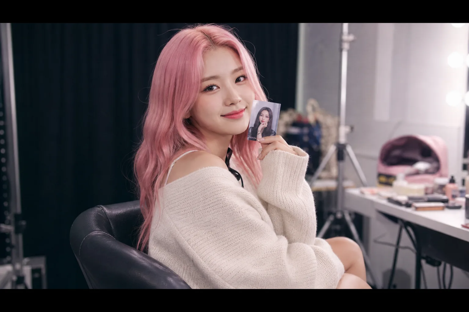 K-pop idol casual backstage moment